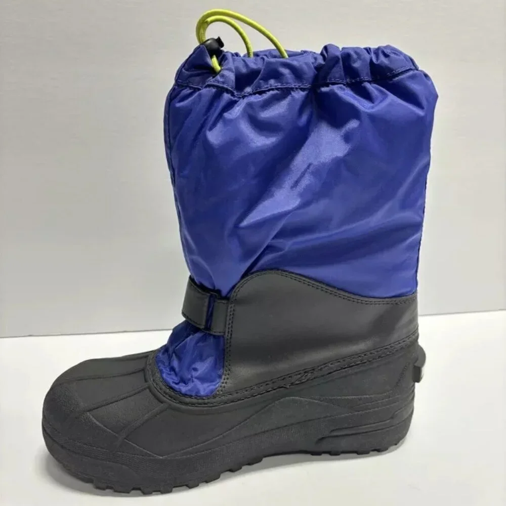 Columbia Youth Powderbug Forty, Blue Winter Boots, Girls’ Size 7 M